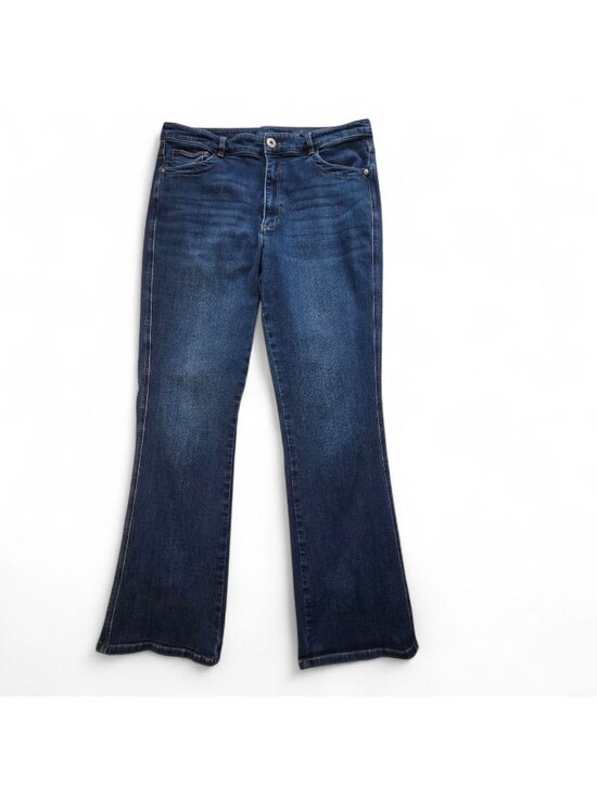 J.Jill Denim - J.Jill Denim High-Rise Boot Cut Jeans Dark Wash Size 14R Cotton Blend Stretch